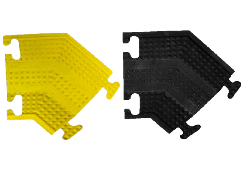 Rubber Drop Over Cable Cover Turns - 45º Degree - 1 Channel