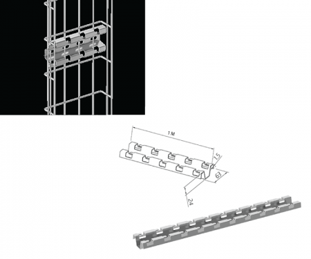 Vertical Slotted Tray Holder for cable tray
